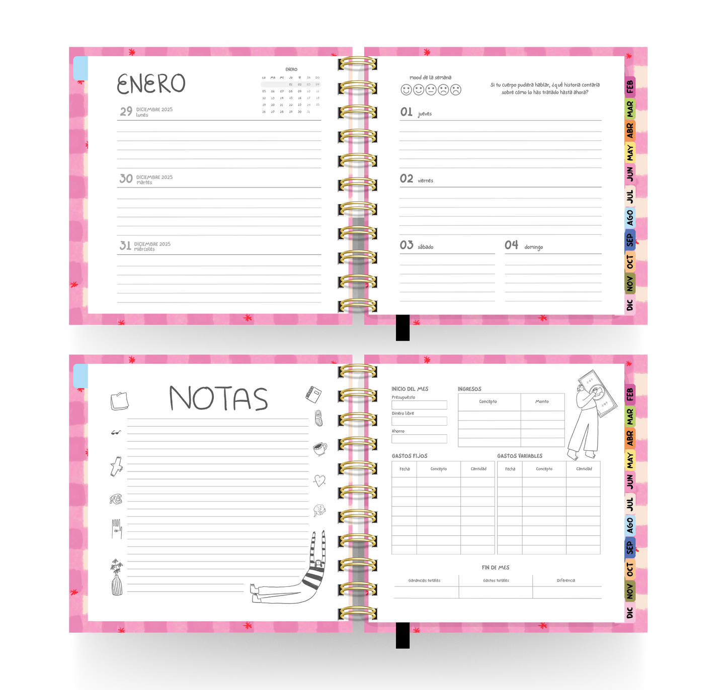 Agenda Semanal 2026 "PARA SOSTENERTE"