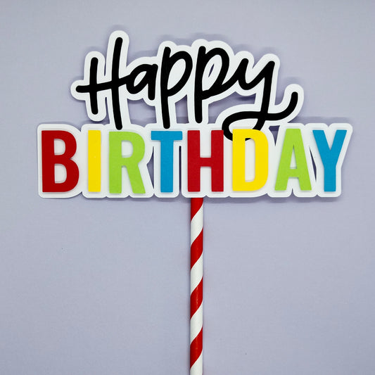 Cake Topper "Happy"
