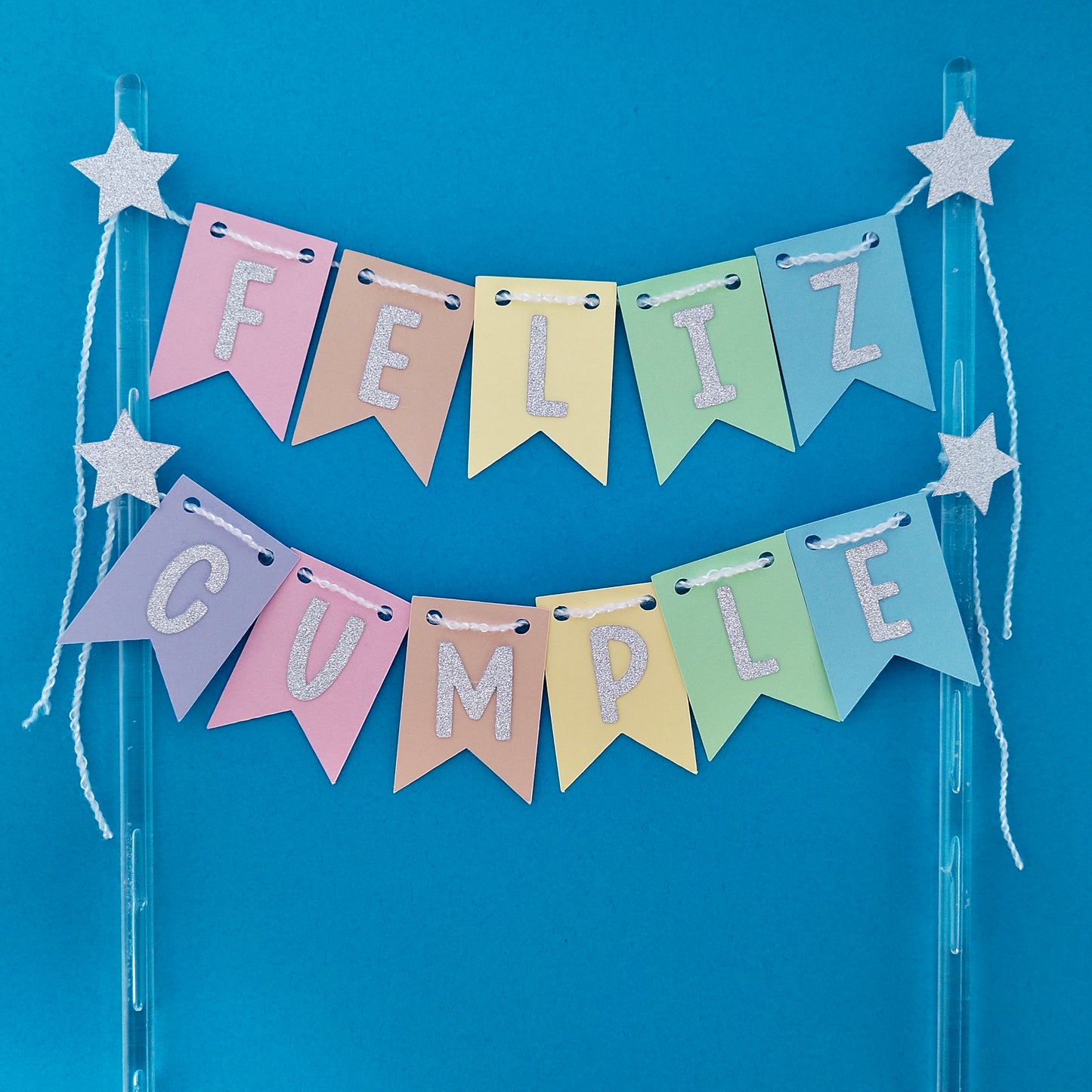 Cake Topper "Banderín Feliz Cumple "