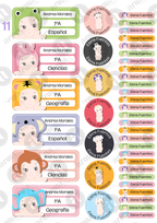 Etiquetas escolares personalizadas