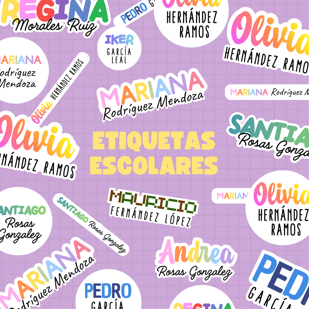 Etiquetas nombre personalizadas
