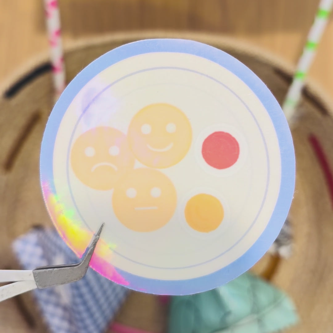 Sticker Vinil Holográfico "Papitas Vips"