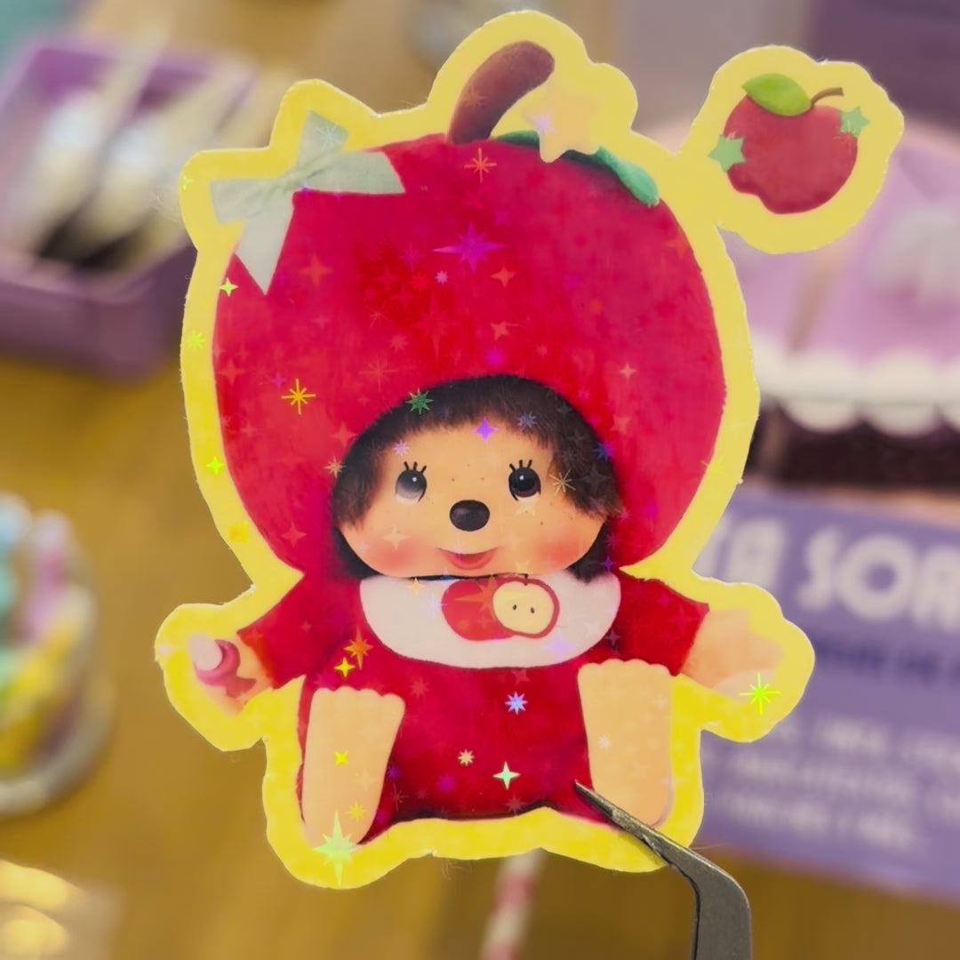 Sticker Vinil Holográfico "Monchhichi"