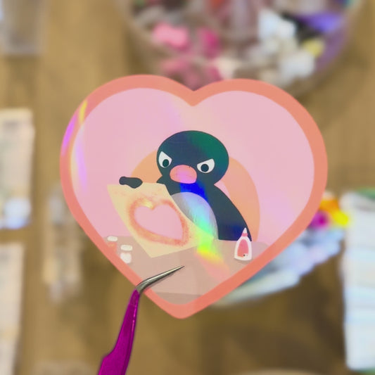 Sticker Vinil Holográfico "Pingu"